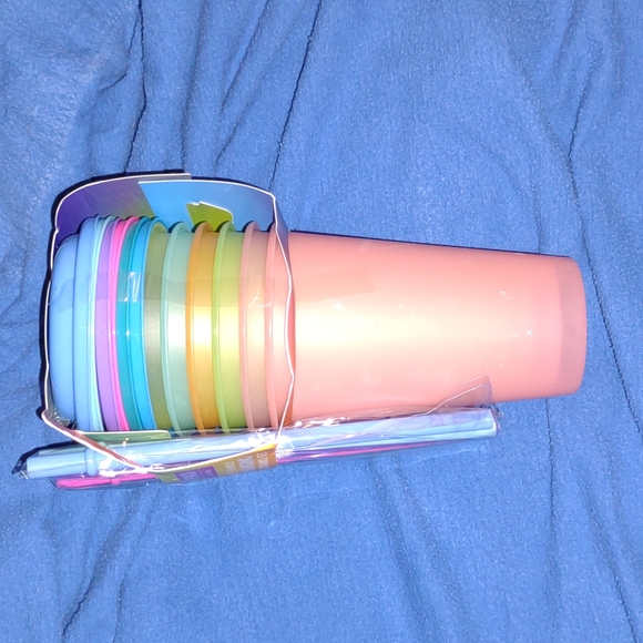 NEW 6 12oz Color Changing Tumblers with Lids and Straws - Picture 2 of 7